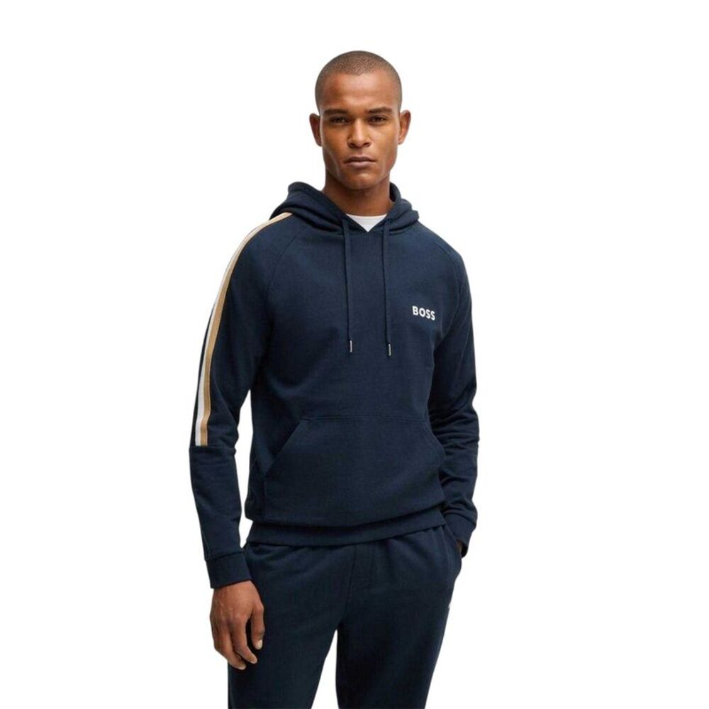 Boss Mens   Drawstring Hoodie / Navy